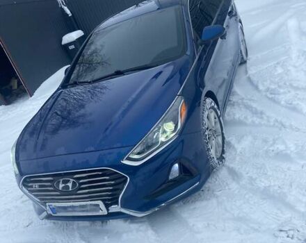 Синий Хендай Соната, объемом двигателя 2.4 л и пробегом 163 тыс. км за 11999 $, фото 1 на Automoto.ua