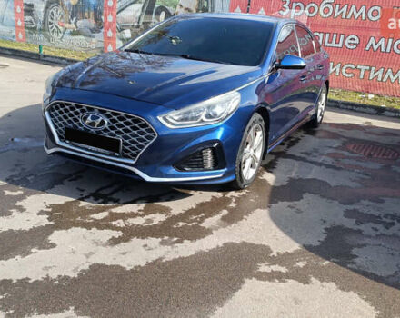 Синий Хендай Соната, объемом двигателя 2.4 л и пробегом 184 тыс. км за 15900 $, фото 1 на Automoto.ua