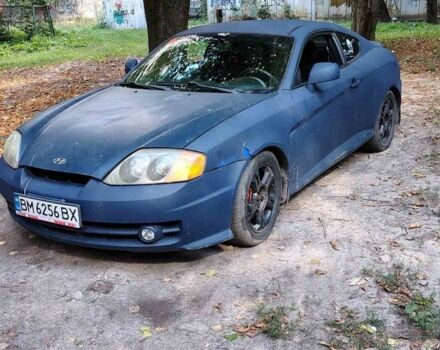 Синий Хендай Тибурон, объемом двигателя 2 л и пробегом 178 тыс. км за 2800 $, фото 1 на Automoto.ua