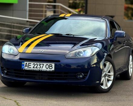 Синий Хендай Тибурон, объемом двигателя 2 л и пробегом 188 тыс. км за 5500 $, фото 1 на Automoto.ua