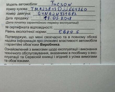 Білий Хендай Туксон, об'ємом двигуна 2 л та пробігом 77 тис. км за 21700 $, фото 1 на Automoto.ua