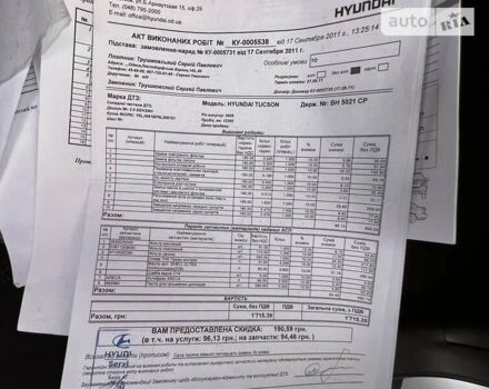 Сірий Хендай Туксон, об'ємом двигуна 2 л та пробігом 103 тис. км за 9800 $, фото 40 на Automoto.ua