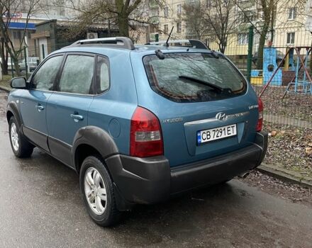 Синий Хендай Туксон, объемом двигателя 2 л и пробегом 220 тыс. км за 6600 $, фото 1 на Automoto.ua