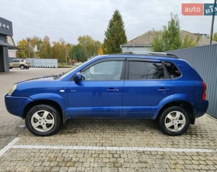 Синий Хендай Туксон, объемом двигателя 1.99 л и пробегом 225 тыс. км за 8000 $, фото 3 на Automoto.ua