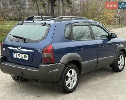 Синий Хендай Туксон, объемом двигателя 2 л и пробегом 270 тыс. км за 6250 $, фото 3 на Automoto.ua