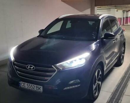 Синий Хендай Туксон, объемом двигателя 2 л и пробегом 150 тыс. км за 23500 $, фото 4 на Automoto.ua