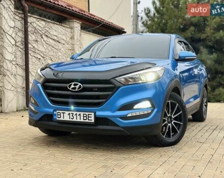 Синий Хендай Туксон, объемом двигателя 2 л и пробегом 214 тыс. км за 16800 $, фото 1 на Automoto.ua