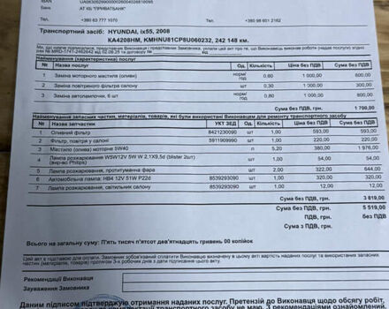 Черный Хендай Веракруз, объемом двигателя 3.8 л и пробегом 199 тыс. км за 7700 $, фото 26 на Automoto.ua