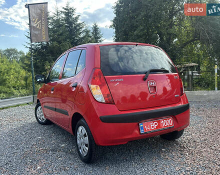 Червоний Хендай і10, об'ємом двигуна 1.25 л та пробігом 124 тис. км за 4590 $, фото 9 на Automoto.ua