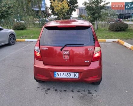 Красный Хендай и10, объемом двигателя 1.25 л и пробегом 88 тыс. км за 4500 $, фото 3 на Automoto.ua