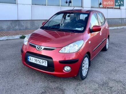 Красный Хендай и10, объемом двигателя 1.09 л и пробегом 97 тыс. км за 6200 $, фото 1 на Automoto.ua