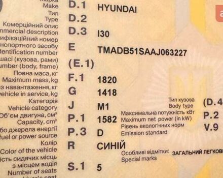 Синій Хендай i30, об'ємом двигуна 1.6 л та пробігом 225 тис. км за 5800 $, фото 13 на Automoto.ua