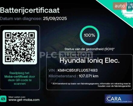 Черный Хендай Ioniq, объемом двигателя 0 л и пробегом 107 тыс. км за 15638 $, фото 2 на Automoto.ua