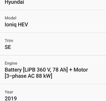 Серый Хендай Ioniq, объемом двигателя 0 л и пробегом 115 тыс. км за 12700 $, фото 21 на Automoto.ua