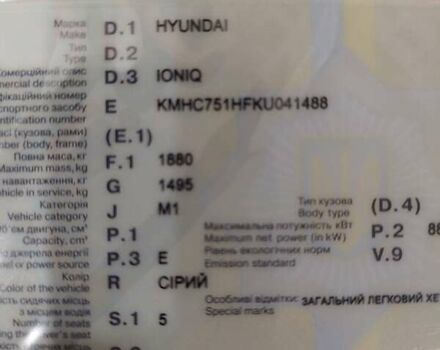 Серый Хендай Ioniq, объемом двигателя 0 л и пробегом 107 тыс. км за 13100 $, фото 27 на Automoto.ua