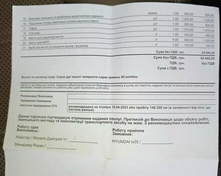 Белый Хендай их35, объемом двигателя 2 л и пробегом 144 тыс. км за 14100 $, фото 11 на Automoto.ua