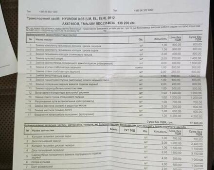 Белый Хендай их35, объемом двигателя 2 л и пробегом 144 тыс. км за 14100 $, фото 12 на Automoto.ua