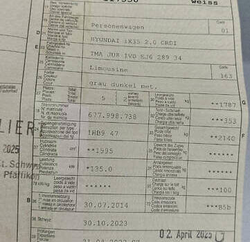 Серый Хендай их35, объемом двигателя 2 л и пробегом 124 тыс. км за 16850 $, фото 102 на Automoto.ua