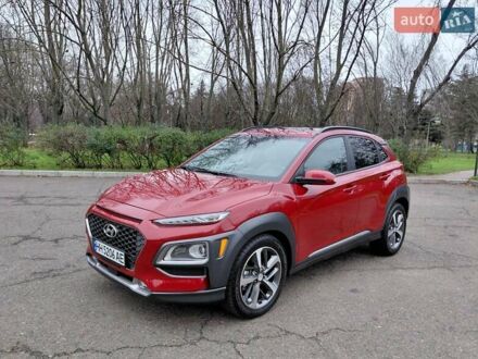 Красный Хендай Kona, объемом двигателя 1.6 л и пробегом 51 тыс. км за 18500 $, фото 1 на Automoto.ua