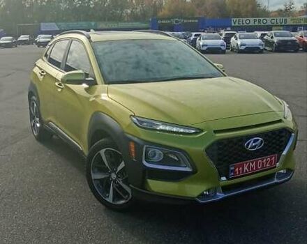 Желтый Хендай Kona, объемом двигателя 1.59 л и пробегом 72 тыс. км за 17400 $, фото 2 на Automoto.ua