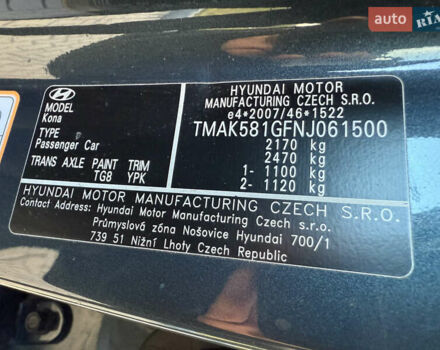 Сірий Хендай Kona, об'ємом двигуна 0 л та пробігом 63 тис. км за 22999 $, фото 31 на Automoto.ua