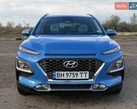Синий Хендай Kona, объемом двигателя 1.6 л и пробегом 53 тыс. км за 15500 $, фото 2 на Automoto.ua