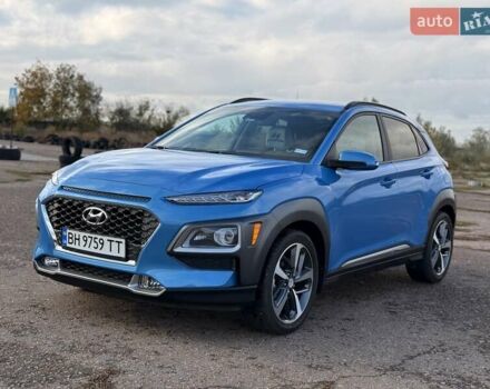 Синий Хендай Kona, объемом двигателя 1.6 л и пробегом 53 тыс. км за 15500 $, фото 1 на Automoto.ua