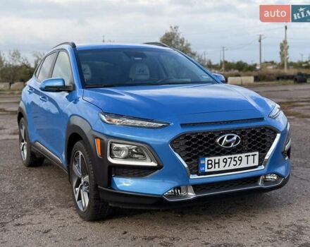 Синий Хендай Kona, объемом двигателя 1.6 л и пробегом 53 тыс. км за 15500 $, фото 5 на Automoto.ua