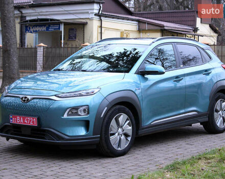 Синий Хендай Kona, объемом двигателя 0 л и пробегом 51 тыс. км за 19300 $, фото 1 на Automoto.ua