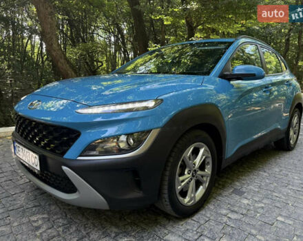 Синий Хендай Kona, объемом двигателя 1.6 л и пробегом 82 тыс. км за 18900 $, фото 1 на Automoto.ua