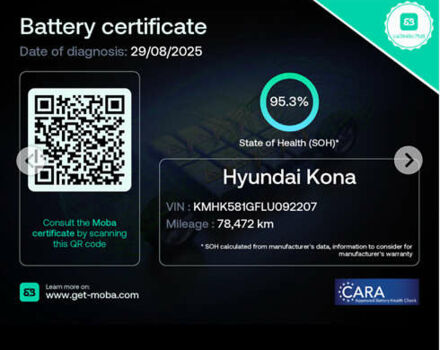 Сірий Хендай Kona Electric, об'ємом двигуна 0 л та пробігом 78 тис. км за 18900 $, фото 2 на Automoto.ua