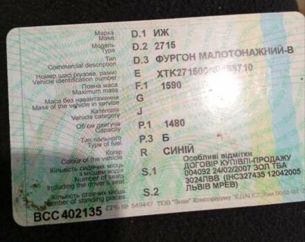 Синий ИЖ 2715, объемом двигателя 1.5 л и пробегом 400 тыс. км за 550 $, фото 2 на Automoto.ua