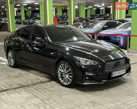 Черный Инфинити Q50, объемом двигателя 3 л и пробегом 64 тыс. км за 21500 $, фото 3 на Automoto.ua