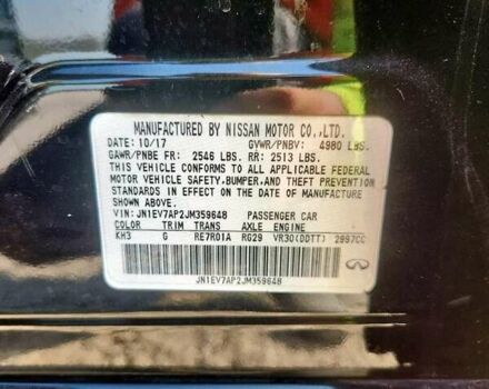 Черный Инфинити Q50, объемом двигателя 3 л и пробегом 62 тыс. км за 3500 $, фото 11 на Automoto.ua