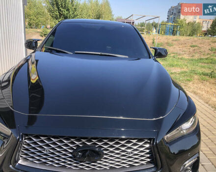Черный Инфинити Q50, объемом двигателя 3 л и пробегом 55 тыс. км за 26750 $, фото 3 на Automoto.ua