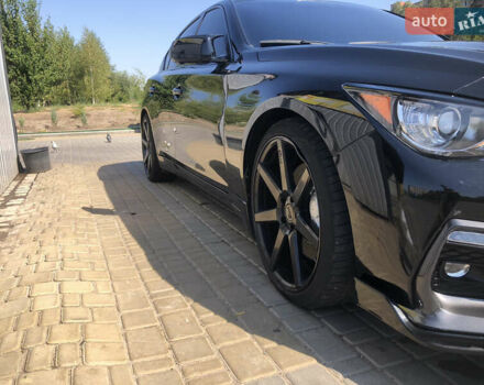 Черный Инфинити Q50, объемом двигателя 3 л и пробегом 55 тыс. км за 26750 $, фото 1 на Automoto.ua