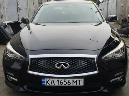 Черный Инфинити Q50, объемом двигателя 3 л и пробегом 200 тыс. км за 18000 $, фото 1 на Automoto.ua