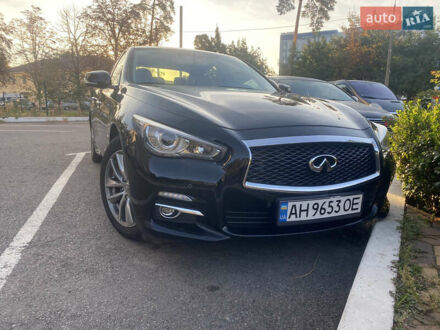 Черный Инфинити Q50, объемом двигателя 2.14 л и пробегом 90 тыс. км за 17200 $, фото 1 на Automoto.ua