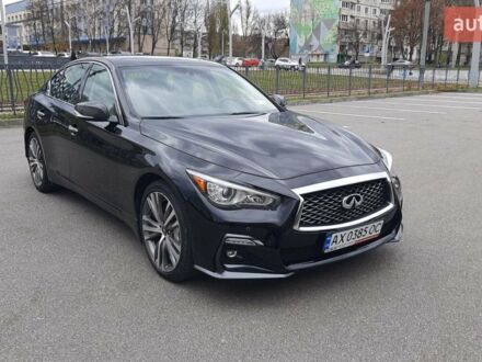 Черный Инфинити Q50, объемом двигателя 3 л и пробегом 89 тыс. км за 22900 $, фото 1 на Automoto.ua