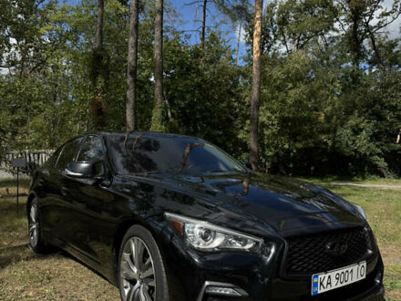 Черный Инфинити Q50, объемом двигателя 3 л и пробегом 92 тыс. км за 19800 $, фото 1 на Automoto.ua