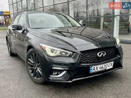 Черный Инфинити Q50, объемом двигателя 3 л и пробегом 21 тыс. км за 23500 $, фото 1 на Automoto.ua