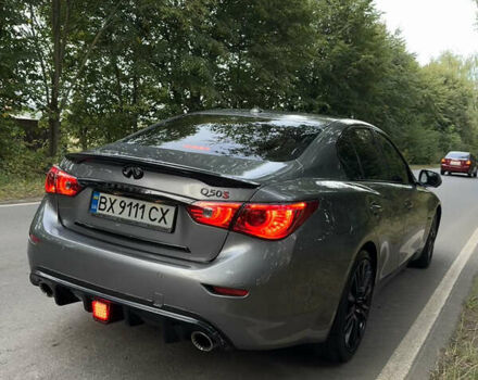 Серый Инфинити Q50, объемом двигателя 3 л и пробегом 109 тыс. км за 19950 $, фото 2 на Automoto.ua