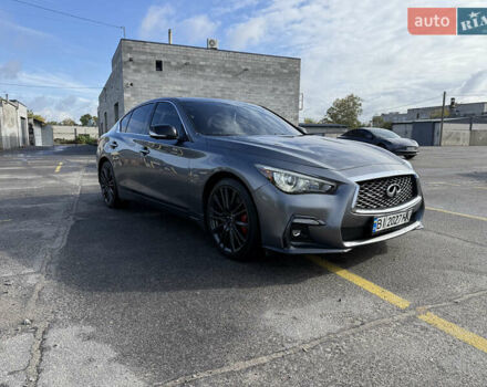 Серый Инфинити Q50, объемом двигателя 3 л и пробегом 85 тыс. км за 22000 $, фото 1 на Automoto.ua