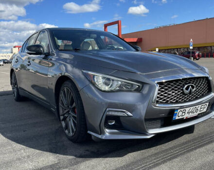Серый Инфинити Q50, объемом двигателя 3 л и пробегом 170 тыс. км за 24000 $, фото 2 на Automoto.ua