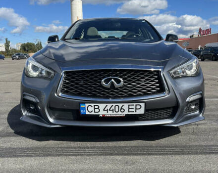 Серый Инфинити Q50, объемом двигателя 3 л и пробегом 170 тыс. км за 24000 $, фото 1 на Automoto.ua