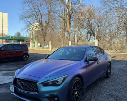 Синий Инфинити Q50, объемом двигателя 3 л и пробегом 80 тыс. км за 25000 $, фото 4 на Automoto.ua