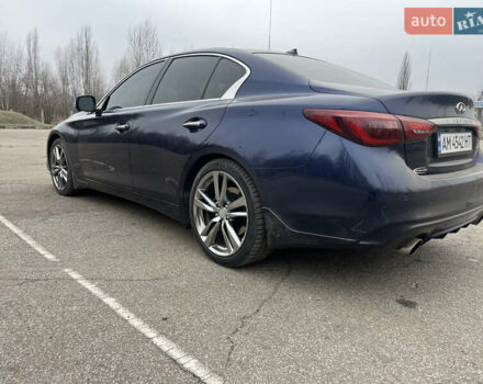 Синий Инфинити Q50, объемом двигателя 3 л и пробегом 60 тыс. км за 21999 $, фото 5 на Automoto.ua