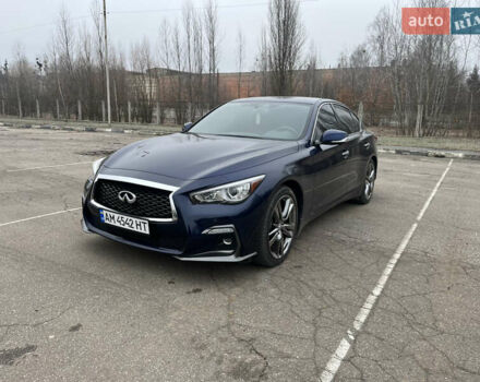 Синий Инфинити Q50, объемом двигателя 3 л и пробегом 60 тыс. км за 21999 $, фото 10 на Automoto.ua