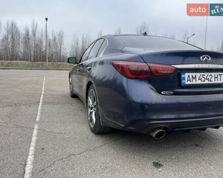 Синий Инфинити Q50, объемом двигателя 3 л и пробегом 60 тыс. км за 21999 $, фото 6 на Automoto.ua