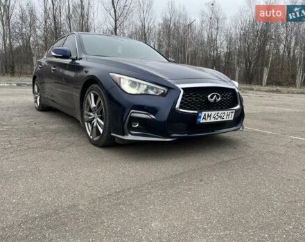 Синий Инфинити Q50, объемом двигателя 3 л и пробегом 60 тыс. км за 21999 $, фото 8 на Automoto.ua